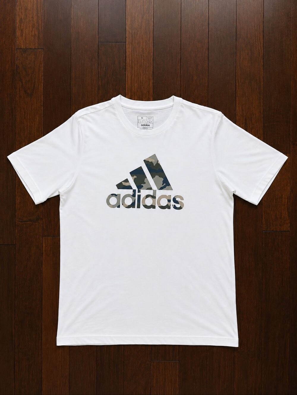 NWOT Adidas Camo Logo Graphic Tee – White Men’s M - Picture 3 of 7